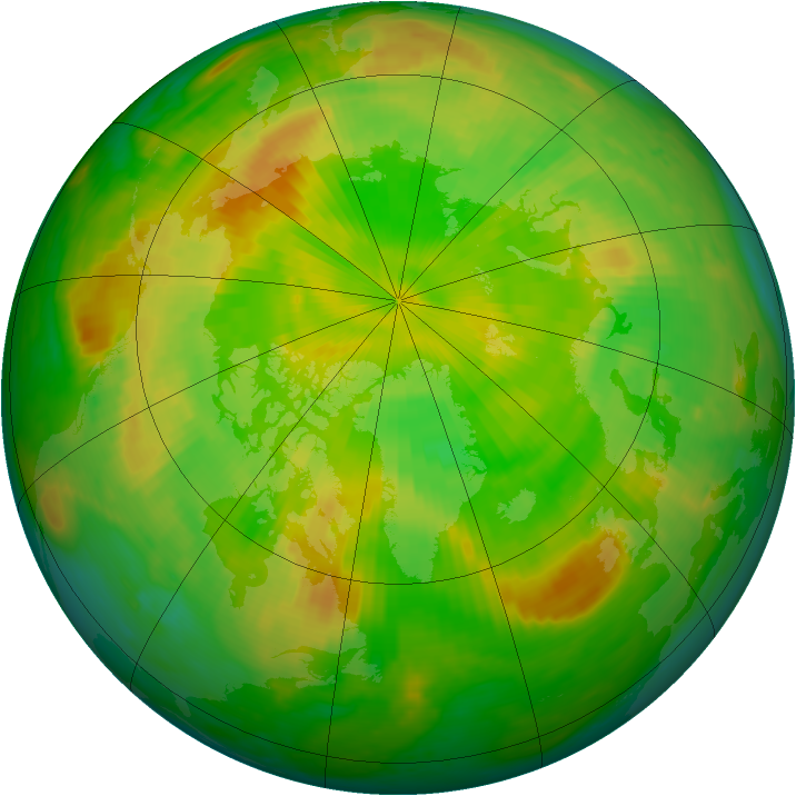 Arctic ozone map for 04 June 1999